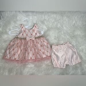 Girl 6/9 months  pink dress set